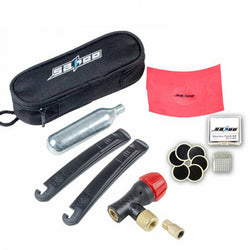 Bicycle Bike Repairing Kit Tools Set Mini Portable Tyre Tire Inflator Pump Compressed CO2 Cylinder Patch Crowbar