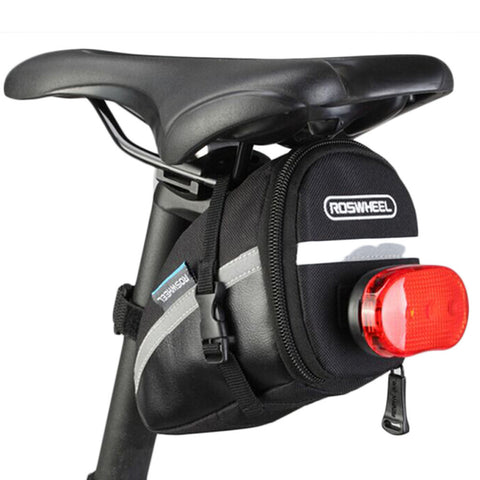 Outdoor Cycling Mountain Bike Bicycle Saddle Bag Back Seat Tail Pouch Package Black