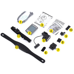 Wireless Bicycle Computer Bike Odometer Speedometer LCD Display 3 in 1 Cycling Computer With Cadence Heart Rate Monitor