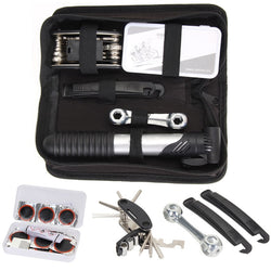 26 Pcs Bicycle Repair Multi Tools Kit Set Mountain Bike Cycle Puncture Tyre Pump 16 in 1 multifunctional tools Bone Wrench
