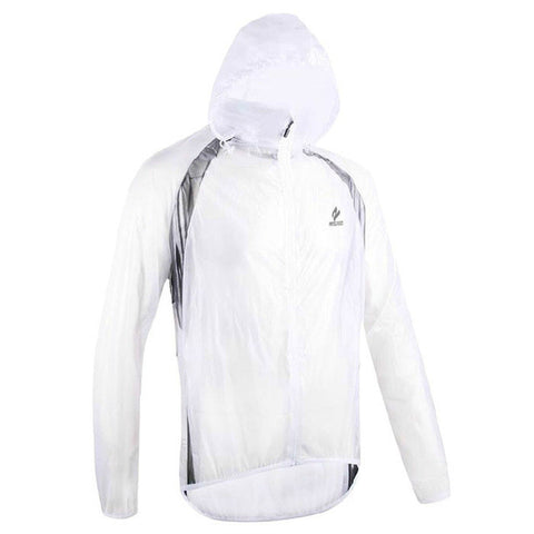 Men Women Cycling Rain Jacket with Storage Bag Ultra Light Compressed Breathable Outdoor Sports Riding Bike Raincoat