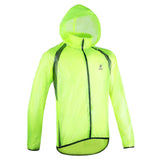 Men Women Cycling Rain Jacket with Storage Bag Ultra Light Compressed Breathable Outdoor Sports Riding Bike Raincoat