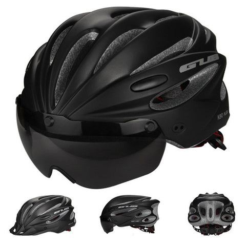 GUB Top Magnetic Goggles Cycling Helmet Ultralight Bicycle Helmet With Lens & Sunvisor Casco Ciclismo 56-62 CM Bike Helmet