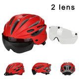 GUB Top Magnetic Goggles Cycling Helmet Ultralight Bicycle Helmet With Lens & Sunvisor Casco Ciclismo 56-62 CM Bike Helmet