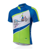 Green MTB Cycling Clothing Summer bike Jersey Bib Shorts Blue Male Outdoor Sport Pro team ropa Bicycle Top wear