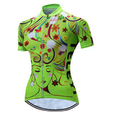 Cycling Jersey  Ciclismo Mtb  Outdoor Bicycle Green/Red Female face Clothing Sportswear