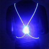 Running Cycling Reflective Strap LED Fiber Light Safety Vest Jacket Night Sports High Visibility Vests