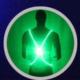 Running Cycling Reflective Strap LED Fiber Light Safety Vest Jacket Night Sports High Visibility Vests