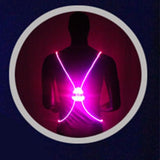 Running Cycling Reflective Strap LED Fiber Light Safety Vest Jacket Night Sports High Visibility Vests