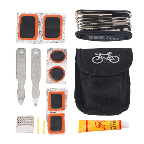 Professional Bicycle Tool Bicycle Bike Tire Tyre Repair Kit Tools Patch Rubber with Bag for All Kinds of Bicycle