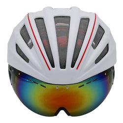 Double Layers In-mold Cycling Helmet With Glasses Goggles Bicycle Helmet 280g Casco Ciclismo Bike Helmet 28 Air Vents