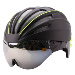 280g Goggles Cycling Helmet Insect Net Bicycle Helmet With Lens Double Layers In-mold Bike Helmet 28 Vents Casco Ciclismo