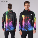 Autumn Hooded Cycling Jacket Windproof Cycling Cloth Jersey Long Sleeve Coat Breathable Men Road Mountain Bike Jacket