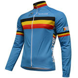 Belgium brand cycling zersey men blue cycling jersey  long sleeve Bike Clothes cycling Wear Racing Bicycle Clothes