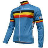 Belgium brand cycling zersey men blue cycling jersey  long sleeve Bike Clothes cycling Wear Racing Bicycle Clothes