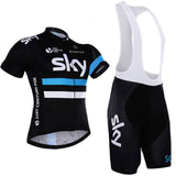 Cycling jersey bib shorts gel Black bicycle clothing MTB Ropa Ciclismo pro team sky Bicycling wear