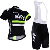 Cycling jersey bib shorts gel Black bicycle clothing MTB Ropa Ciclismo pro team sky Bicycling wear