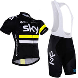 Cycling jersey bib shorts gel Black bicycle clothing MTB Ropa Ciclismo pro team sky Bicycling wear