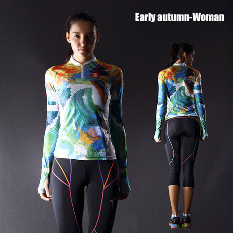 Mountainpeak New Design Spring Summer Sport Jacket Partial Zipper Running Cycling Jersey Outdoor Long Sleeve T-shirt