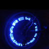 Double-side Cycling Bike Bicycle Tire Blue Led Flash Light Letter Change
