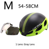 Magnetic Goggle Cycling Helmet Casco Ciclismo Ultralight In-mold Bike Bicycle Helmet With Glasses Road Mountain Helmet 54-62CM