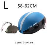Magnetic Goggle Cycling Helmet Casco Ciclismo Ultralight In-mold Bike Bicycle Helmet With Glasses Road Mountain Helmet 54-62CM