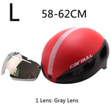 Magnetic Goggle Cycling Helmet Casco Ciclismo Ultralight In-mold Bike Bicycle Helmet With Glasses Road Mountain Helmet 54-62CM