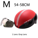 Magnetic Goggle Cycling Helmet Casco Ciclismo Ultralight In-mold Bike Bicycle Helmet With Glasses Road Mountain Helmet 54-62CM