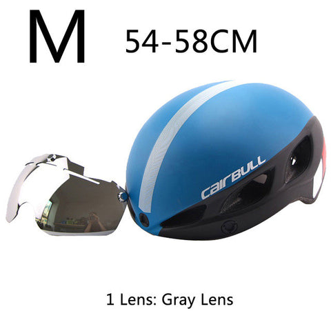Magnetic Goggle Cycling Helmet Casco Ciclismo Ultralight In-mold Bike Bicycle Helmet With Glasses Road Mountain Helmet 54-62CM
