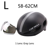 Magnetic Goggle Cycling Helmet Casco Ciclismo Ultralight In-mold Bike Bicycle Helmet With Glasses Road Mountain Helmet 54-62CM