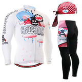 Life on Track Men's Race Anti-Sweat Long Sleeve Cycling Jersey Jacket 3D Padded Pants Sets Breathable  Bike Bicycle Suits