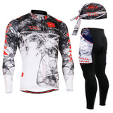Life on Track Men's Race Anti-Sweat Long Sleeve Cycling Jersey Jacket 3D Padded Pants Sets Breathable  Bike Bicycle Suits