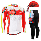 Life on Track Men's Race Anti-Sweat Long Sleeve Cycling Jersey Jacket 3D Padded Pants Sets Breathable  Bike Bicycle Suits
