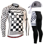 Life on Track Men's Race Anti-Sweat Long Sleeve Cycling Jersey Jacket 3D Padded Pants Sets Breathable  Bike Bicycle Suits