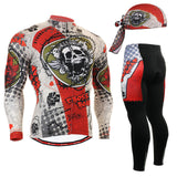 Life on Track Men's Race Anti-Sweat Long Sleeve Cycling Jersey Jacket 3D Padded Pants Sets Breathable  Bike Bicycle Suits