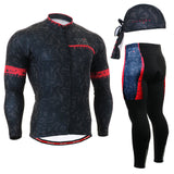 Life on Track Men's Race Anti-Sweat Long Sleeve Cycling Jersey Jacket 3D Padded Pants Sets Breathable  Bike Bicycle Suits