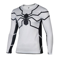 Spiderman cycling jersey Men spring running sport T shirt bike bicycle wear long sleeves