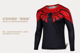 Spiderman cycling jersey Men spring running sport T shirt bike bicycle wear long sleeves