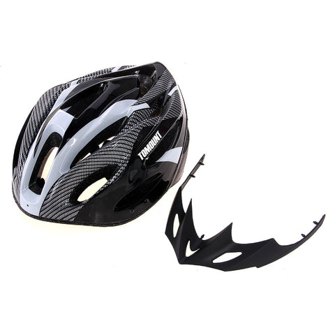 Unisex Adult Road MTB Bike Helmet Mountain Racing Bicycle Cycling Cycle Sports Safety Visor Men Women Adjustable Carbon Black