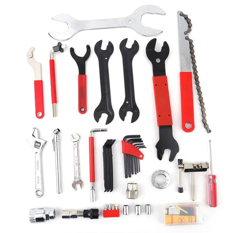 44pcs Bike Cycling Bicycle Maintenance Repair Hand Wrench Tool Kit Box Case