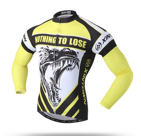 Cycling Base Long Shirts Riding Coat Sleeved Shirt Men's Bike Tyrannosaurus Rex