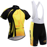 cycling clothing yellow gear bike jersey sportswear breathable clothing qucik dry pro cycling wear