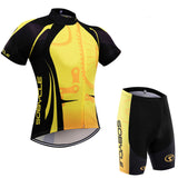 cycling clothing yellow gear bike jersey sportswear breathable clothing qucik dry pro cycling wear