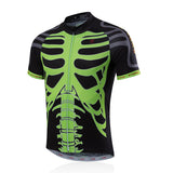 Men Green Skull MTB Cycling Clothing Summer bike Jersey Bib Shorts Outdoor Sports Pro team ropa  Bicycle Top wear