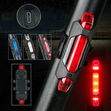 Portable USB Rechargeable Bike Bicycle Tail Rear Safety Warning Light Taillight