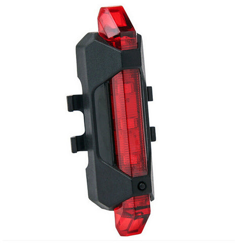 Portable USB Rechargeable Bike Bicycle Tail Rear Safety Warning Light Taillight