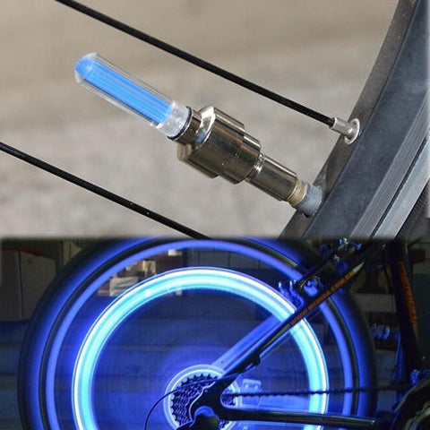 Bicycle Cycling Tyre Wheel Valve Neon Firefly Spoke