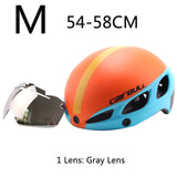 Magnetic Goggle Cycling Helmet Casco Ciclismo Ultralight In-mold Bike Bicycle Helmet With Glasses Road Mountain Helmet 54-62CM
