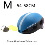 Magnetic Goggle Cycling Helmet Casco Ciclismo Ultralight In-mold Bike Bicycle Helmet With Glasses Road Mountain Helmet 54-62CM