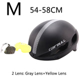 Magnetic Goggle Cycling Helmet Casco Ciclismo Ultralight In-mold Bike Bicycle Helmet With Glasses Road Mountain Helmet 54-62CM